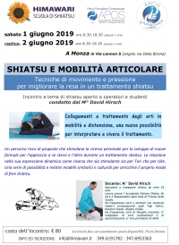 Shiatsu e mobilità articolare, tecniche di movimento e pressione per migliorare la resa di un trattamento Shiatsu - Himawari - “Evento Apos Approved”- Monza 1 Giugno 2019 (Replica 2 Giugno)