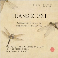 "Transizioni: Accompagnare le persone nei cambiamenti con lo Shiatsu"- Scuola di Shiatsu Puntoki -&ldquo;Evento Apos Approved&rdquo;-16/17 novembre 2024