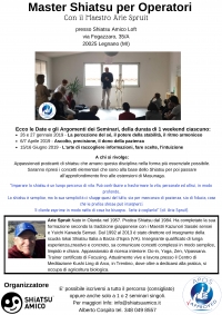 Master Shiatsu per Operatori - Shiatsu Amico Loft -&ldquo;Evento Apos Approved&rdquo;- Legnano (MI) Gennaio - Aprile - Giugno 2019