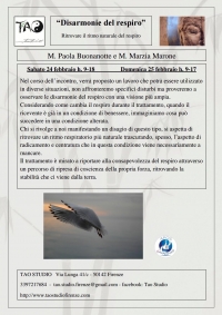 Disarmonie del respiro, ritrovare il ritmo naturale del respiro - Tao Studio - &ldquo;Evento Apos Approved&rdquo;- Firenze 24/25 Febbraio 2018