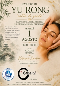 Yu Rong, Volto di giada -&ldquo;Evento Apos Approved&rdquo;- Namast&egrave; - Siracusa 1&deg; agosto 2026