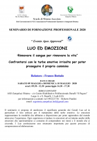 LUO ED EMOZIONI: "Rinnovare il sangue per rinnovare la vita" - Scuole di Shiatsu Associate A.S.D. Zampeluci Shiatsu -&ldquo;Evento Apos Approved&rdquo;- WEBINAR - 21/22 novembre 2020