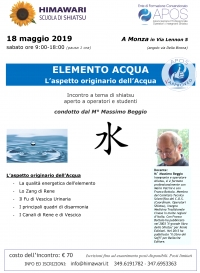 "Elemento ACQUA - L'origine"- Himawari - &ldquo;Evento Apos Approved&rdquo;- Monza 18 Maggio 2019