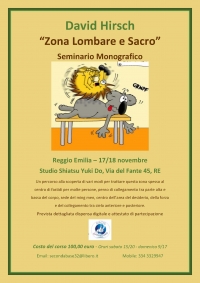 Esperienze di Shiatsu, la zona lombare - Studio Shiatsu Yuki Do per Accademia Shiatsu Do -&ldquo;Evento Apos Approved&rdquo;- Reggio Emilia 17/18 Novembre 2018