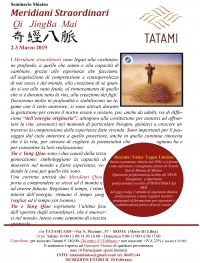 Meridiani Straordinari Qi Jing Ba Mai "Riflessione e conservazione" - TATAMI asd -&ldquo;Evento Apos Approved&rdquo;- Roma 2-3 Marzo 2019