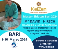 "SHIATSU DO e STILE ACCADEMIA&ldquo;, Principi base e trattamento delle regione Scapolo-Omerale e Cervicale - KEIZEN -&ldquo;Evento Apos Approved&rdquo;- Bari - 09/10 Marzo 2024