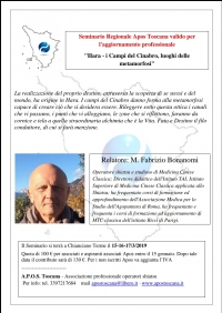 Seminario di Aggiornamento e Valutazione - Apos Toscana - Chianciano Terme 15-16-17 Marzo 2019