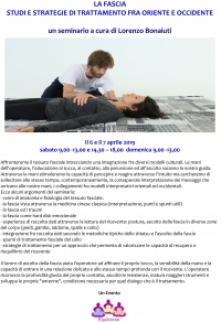 La Fascia, studi e strategie di trattamento fra oriente e occidente - Equilibrae -&ldquo;Evento Apos Approved&rdquo;- Trieste 6/7 Aprile 2019