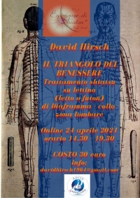 "Esperienze di shiatsu, Il  trattamento shiatsu sul lettino di collo diaframma e zona lombare" - Proposte shiatsu per il trattamento del triangolo del benessere- Accademia Shiatsu Do Firenze -&ldquo;Evento Apos Approved&rdquo;- OnLine 24 Aprile 2021