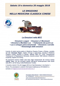 Le Emozioni nella Medicina Classica Cinese -&ldquo;Evento Apos Approved&rdquo;- Roma 19/20 Maggio 2018