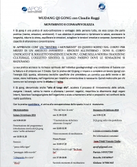 Seminario Wudang Qi Gong - Apos FVG - "Evento Apos Approved" - Trieste 24/25 Febbraio 2018