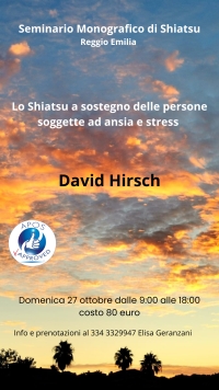 Shiatsu a sostegno delle persone soggette ad ansia e stress - Studio Shiatsu Yuki Do -&ldquo;Evento Apos Approved&rdquo;- Reggio Emilia - 27 Ottobre 2024