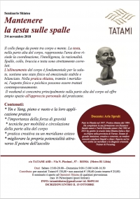 Mantenere la testa sulle spalle - TATAMI asd -&ldquo;Evento Apos Approved&rdquo;- Roma - 3- 4 Novembre 2018