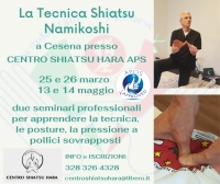 "La tecnica Namikoshi" - CENTRO SHIATSU HARA -&ldquo;Evento Apos Approved&rdquo;- 25/26 Marzo 2023 e 13-14 Maggio 2023
