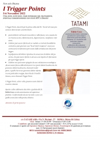 "I trigger point - San Bao" - TATAMI ASD -&ldquo;Evento Apos Approved&rdquo;- Roma 5/6 Novembre 2022