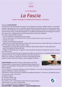 "La Fascia" Strategie di trattamento - TATAMI ASD -&ldquo;Evento Apos Approved&rdquo;- Roma 11-12 Dicembre 2021