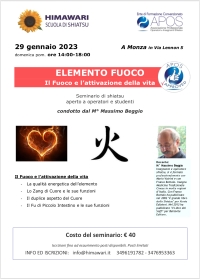 Elemento Fuoco "L'attivazione" - Himawari - &ldquo;Evento Apos Approved&rdquo;- Monza 29 Gennaio 2023