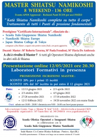 MASTER Shiatsu Namikoshi -&ldquo;Evento Apos Approved&rdquo;- Ponte nelle Alpi (BL) - Giugno 2021/Novembre 2022