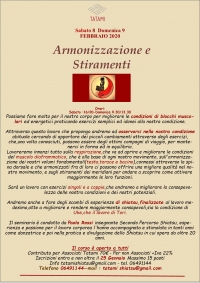 "Armonizzazione e Stiramenti" - TATAMI ASD -&ldquo;Evento Apos Approved&rdquo;- Roma 8-9 Febbraio 2020