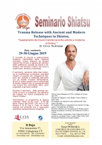 Trauma Release with Ancient and Modern Techniques in Shiatsu  - Il Dojo - "Evento Apos Approved"- San Michele di Ganzaria (CT) - 29/30 Giugno 2019