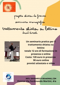 Trattamento Shiatsu sul lettino - Shiatsu Do Firenze - &ldquo;Evento Apos Approved&rdquo;- Firenze, 17/18 Dicembre 2022