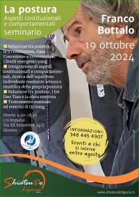 La postura - Aspetti costituzionali e comportamentali - Shiatsu Do Liguria -&ldquo;Evento Apos Approved&rdquo;- Genova - 19 ottobre 2024