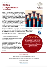Wu Shu, I Cinque Pilastri - Esperienze Shiatsu - TATAMI -&ldquo;Evento Apos Approved&rdquo;- Roma, 24/25 gennaio 2026