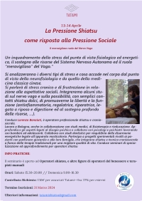"La Pressione Shiatsu come risposta alla Pressione Sociale - Il meraviglioso ruolo del Nervo Vago" - TATAMI ASD -&ldquo;Evento Apos Approved&rdquo;- Roma 13-14 Aprile 2024