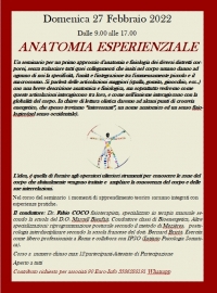 "Anatomia Esperienziale" San Bao - TATAMI ASD -&ldquo;Evento Apos Approved&rdquo;- Roma 22 Febbraio 2022