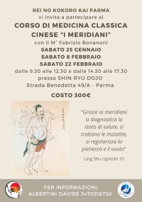 "I Meridiani principali"- Rei No Kokoro Kai - &ldquo;Evento Apos Approved&rdquo; - Parma - 25 gennaio, 8 e 22 febbraio 2025