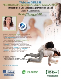 "Reticolato meraviglioso della vita"- Un&rsquo;introduzione ai vasi straordinari per operatori shiatsu - A.I.Di.Bio. - &ldquo;Evento Apos Approved&rdquo; - OnLine 19 Giugno 2021