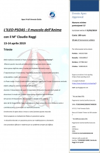 L'Ileo-Psoas - Apos FVG - &ldquo;Evento Apos Approved&rdquo; - Trieste 13-14 Aprile 2019