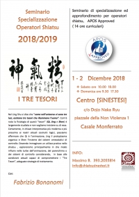I Tre Tesori, strategie di trattamento -&ldquo;Evento Apos Approved&rdquo; - Casale Monferrato 1 /2 Dicembre 2018