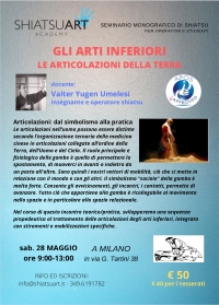 "Gli arti inferiori - Le articolazioni della Terra" - ShiatsuART - &ldquo;Evento Apos Approved&rdquo;- Milano 28 maggio 2022