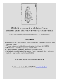 I Midolli: la perennità in Medicina Cinese - On Line - "Evento Apos Approved&rdquo; - 22, 29 Marzo, 5 Aprile 2023