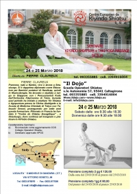 Kiyindo Shiatsu e Thai Yoga Massage - Il Dojo - "Evento Apos Approved"- San Michele di Ganzaria (CT) - 24/25 Marzo 2018
