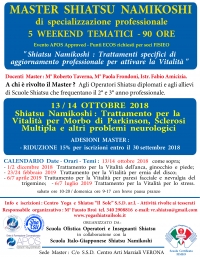 MASTER Shiatsu Namikoshi di specializzazione Professionale -&ldquo;Evento Apos Approved&rdquo;- Verona - 13/14 Ottobre e 1/2 Dicembre 2108 - 23/24 Febbraio,6/7 Aprile,6/7 Luglio 2019 -